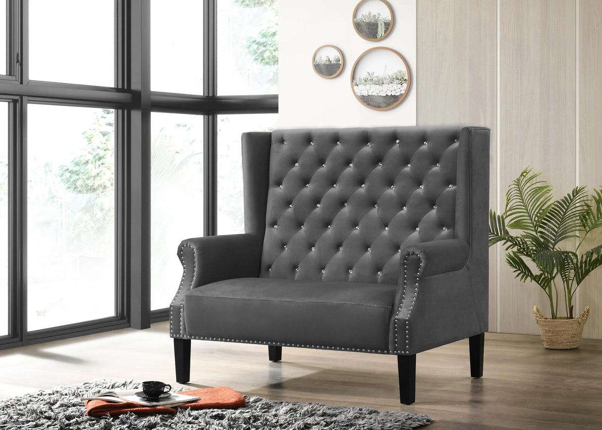 Lexi Transitional Style Silver Accent Chair - Home Elegance USA