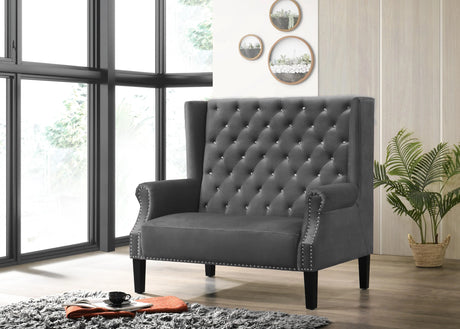 Lexi Transitional Style Silver Accent Chair | Cosmos