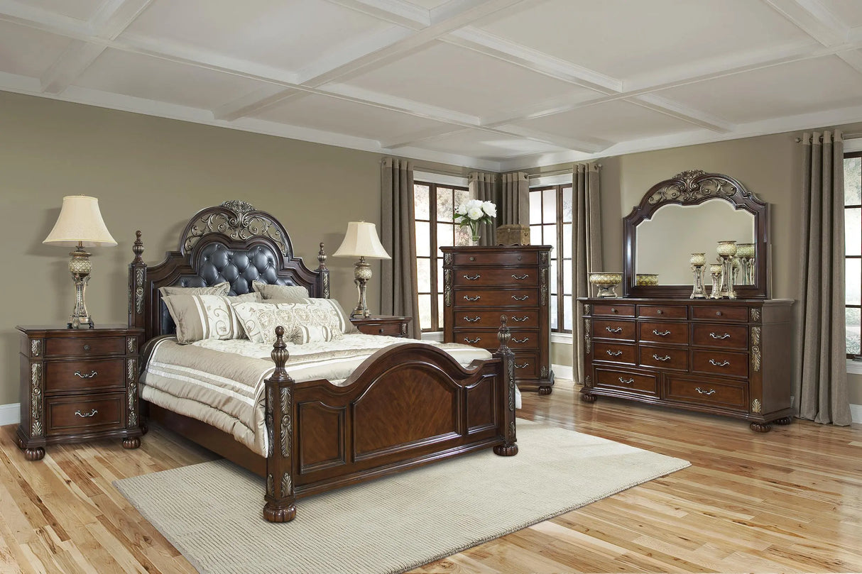 Rosanna Traditional Style Dresser in Cherry finish Wood - Home Elegance USA