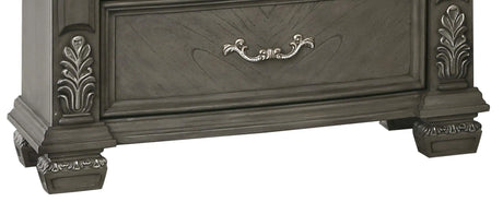 Silvy Transitional Style Nightstand In Gray Finish Wood | Cosmos