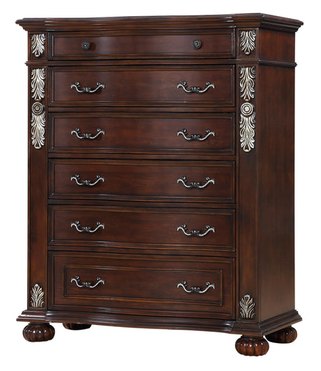 Rosanna Traditional Style Chest in Cherry finish Wood - Home Elegance USA