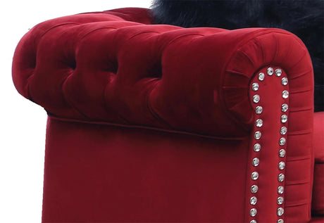 Sahara Modern Style Red Chair With Acrylic Legs | Cosmos