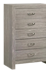 Yasmine White Modern Style Chest in Gray finish Wood - Home Elegance USA