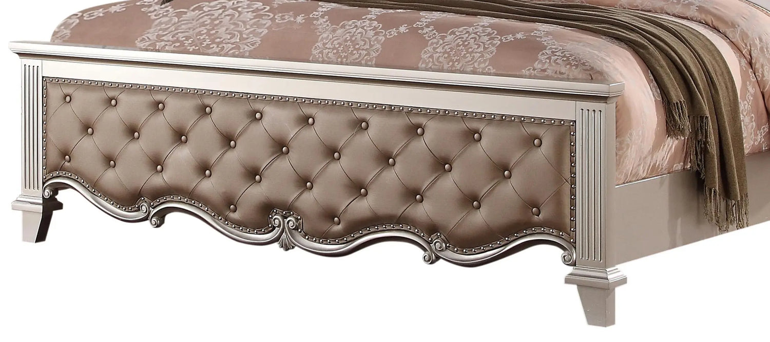 Sonia Contemporary Style Queen Bed in Beige finish Wood - Home Elegance USA