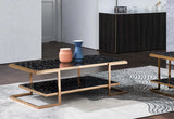 Tahira Modern Style Marble Coffee Table with Metal Base - Home Elegance USA