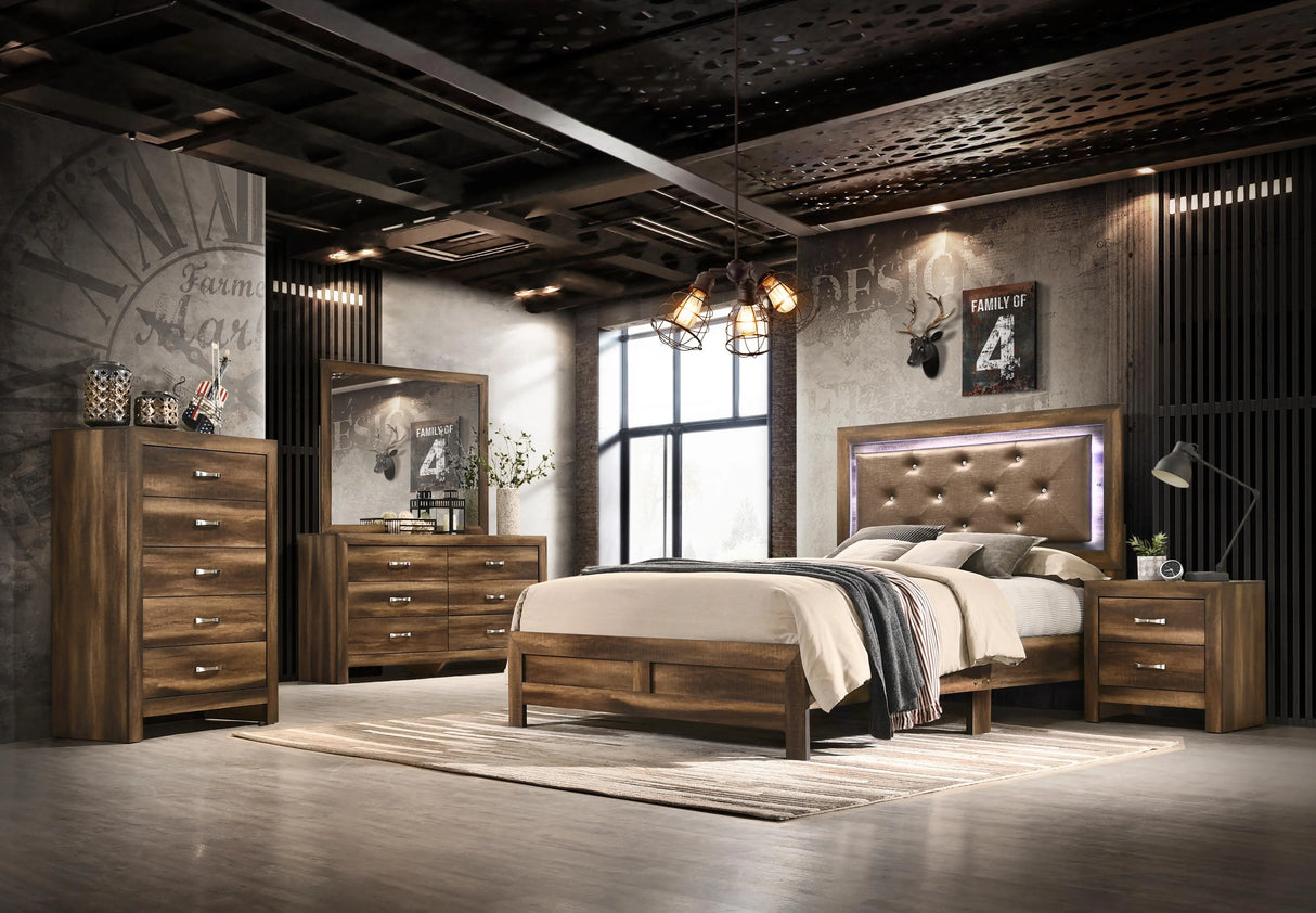 Yasmine Brown Modern Style Chest in Espresso finish Wood - Home Elegance USA