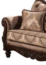 Zoya Traditional Style Loveseat in Cherry finish Wood - Home Elegance USA