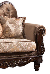 Zoya Traditional Style Sofa in Cherry finish Wood - Home Elegance USA