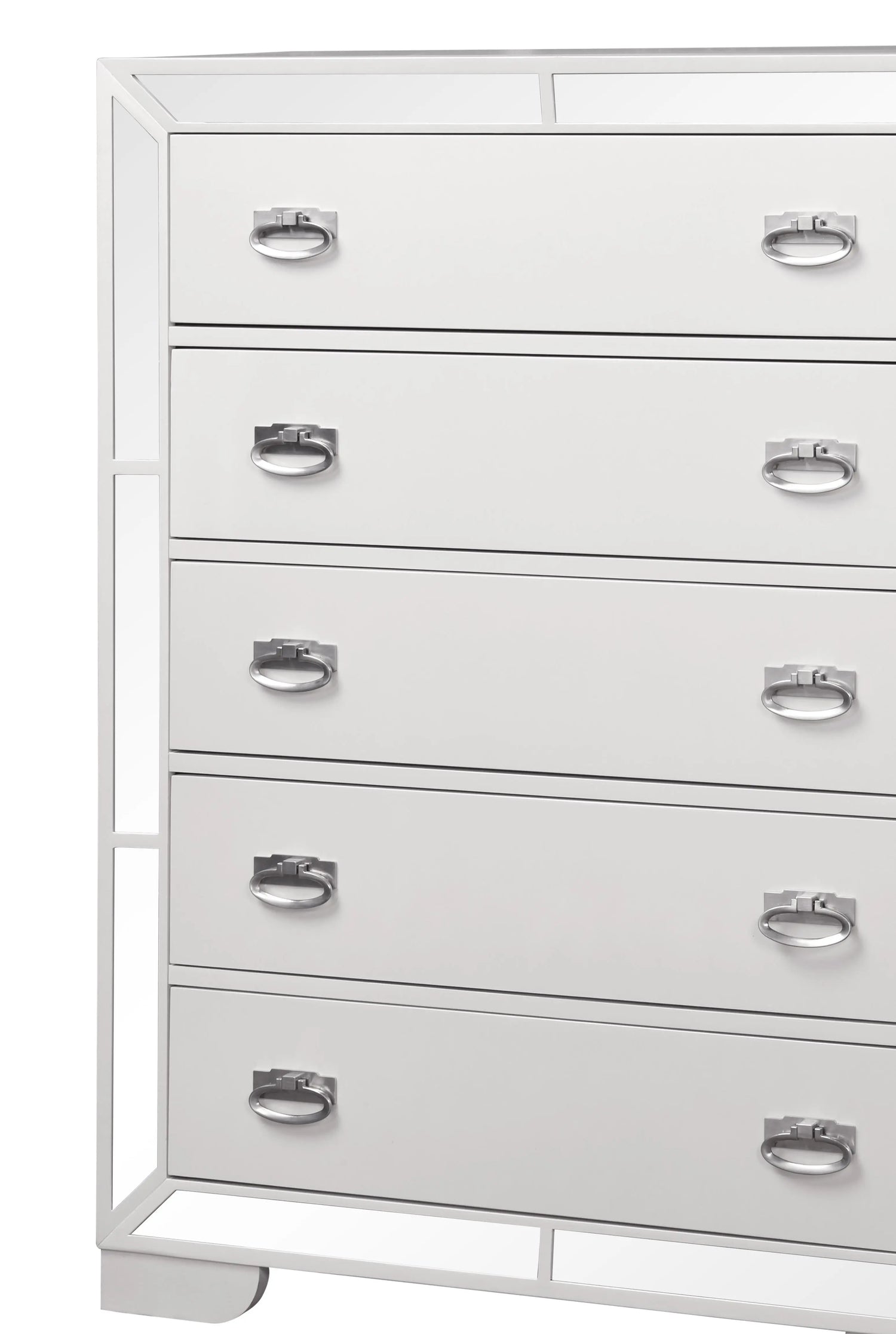 Grand Gloria Contemporary Style Chest in White finish Wood - Home Elegance USA