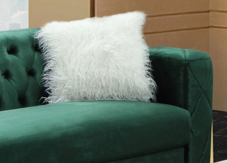 Emerald Modern Style Green Chair In Gold Finish | Cosmos