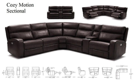 Cozy 6Pc Motion Sectional by J&M Furniture J&M Furniture