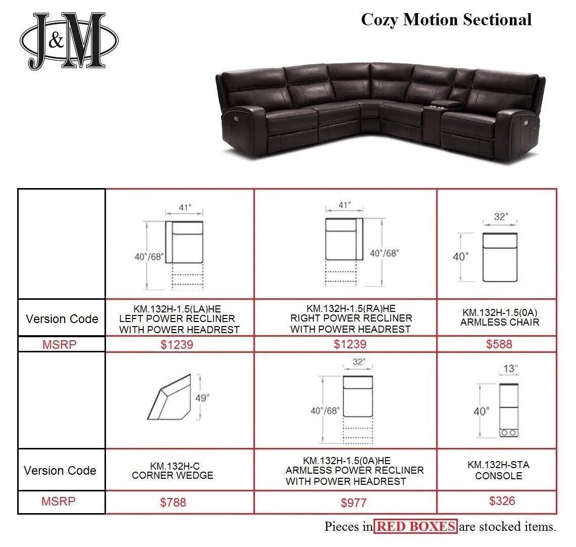 Cozy 6Pc Motion Sectional by J&M Furniture J&M Furniture
