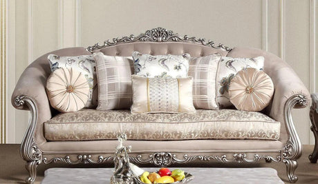 Cristina Traditional Sofa And Loveseat In Beige Wood Finish | Cosmos - Cristina - S,L - Home Elegance USA - 5