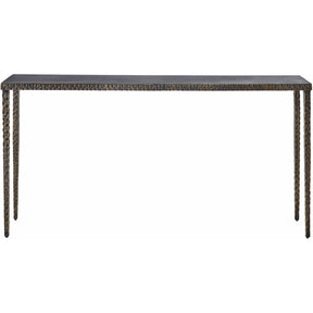 Minimalist Console Table Oil Rubbed Bronze Metal Accent | Universal