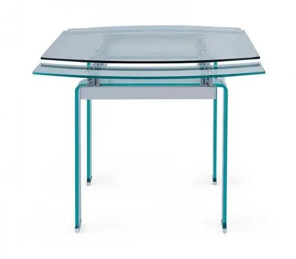 D2160 Contemporary Rectangular Dining Table by Global Furniture - Clear Glass Top Global Furniture