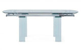D2160 Contemporary Rectangular Dining Table by Global Furniture - Clear Glass Top Global Furniture