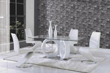 D9002DT 5-Piece Glass Top Dining Room Set by Global Furniture Global Furniture