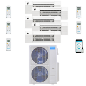 MRCOOL DIY Mini Split - 45,000 BTU 5 Zone Ceiling Cassette Ductless Air Conditioner and Heat Pump, DIY-BC-548HP0909090909 - Home Elegance USA