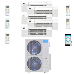 Mrcool Diy Mini Split - 51,000 Btu 5 Zone Ceiling Cassette Ductless Air Conditioner And Heat Pump, Diy-Bc-548Hp0909090912
