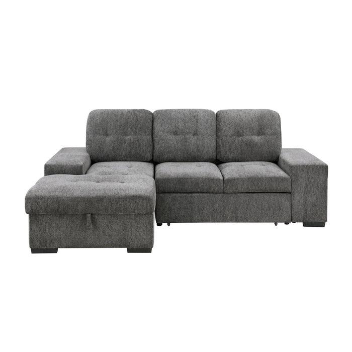 Dadeville 2 - Piece Sectional With Pull - Out Bed, Stools And Left Chaise With Hidden Storage | Home Elegance ÚSA