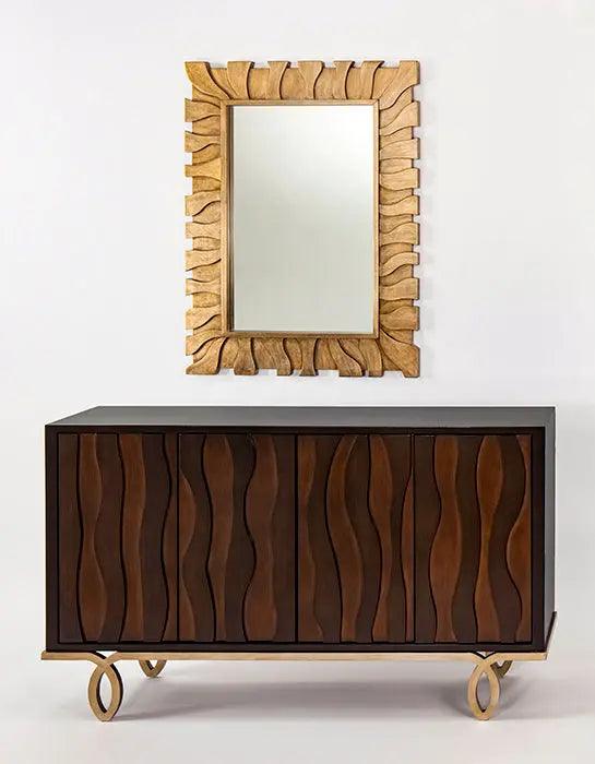 Dark Cherry / Champagne Buffet 4471-S with optional Wall Mirror by Artmax Artmax Furniture