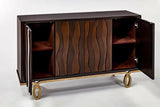 Dark Cherry / Champagne Buffet 4471-S with optional Wall Mirror by Artmax Artmax Furniture
