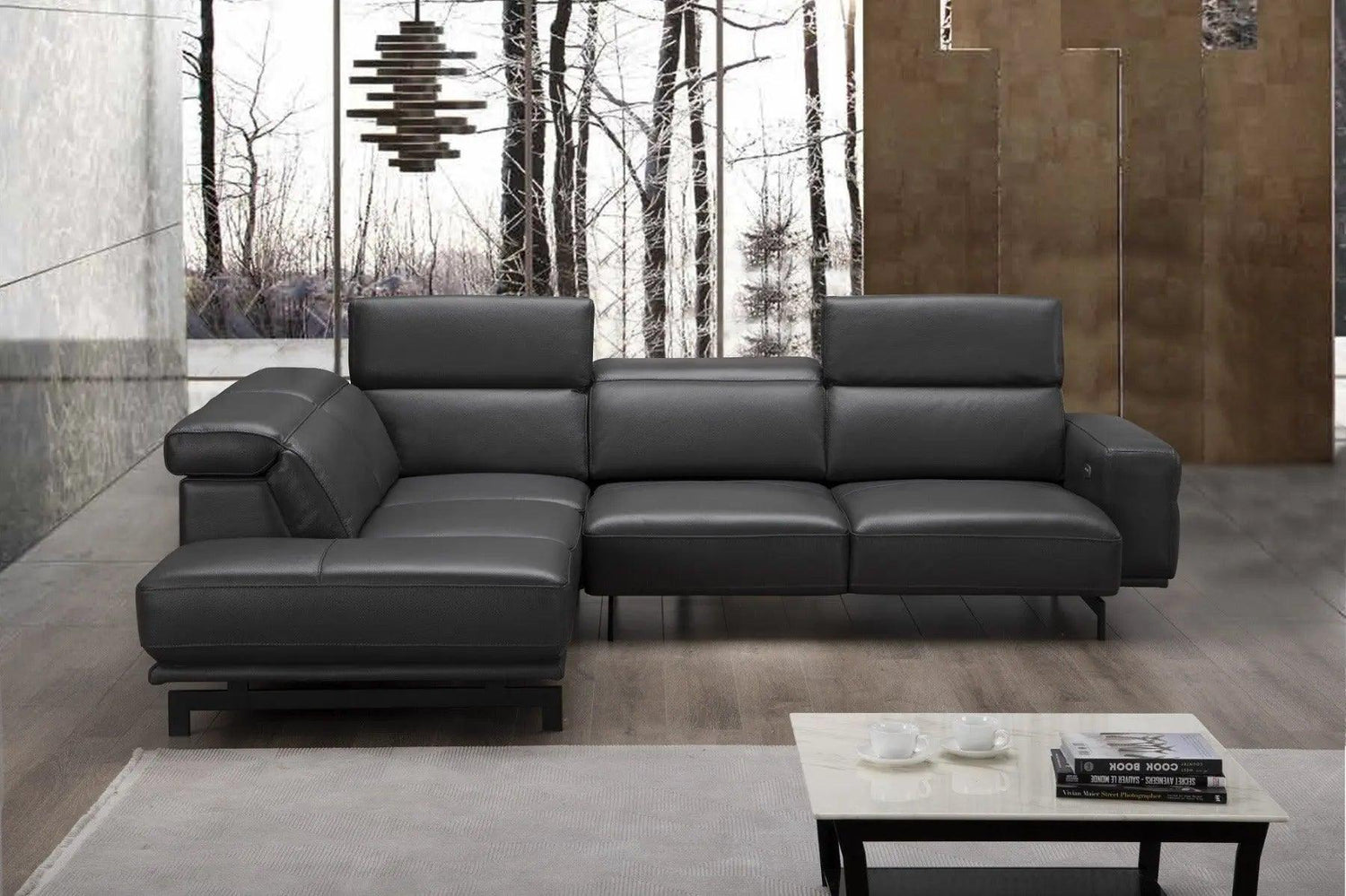 Davenport Leather Sectional | J&M | Home Elegance USA