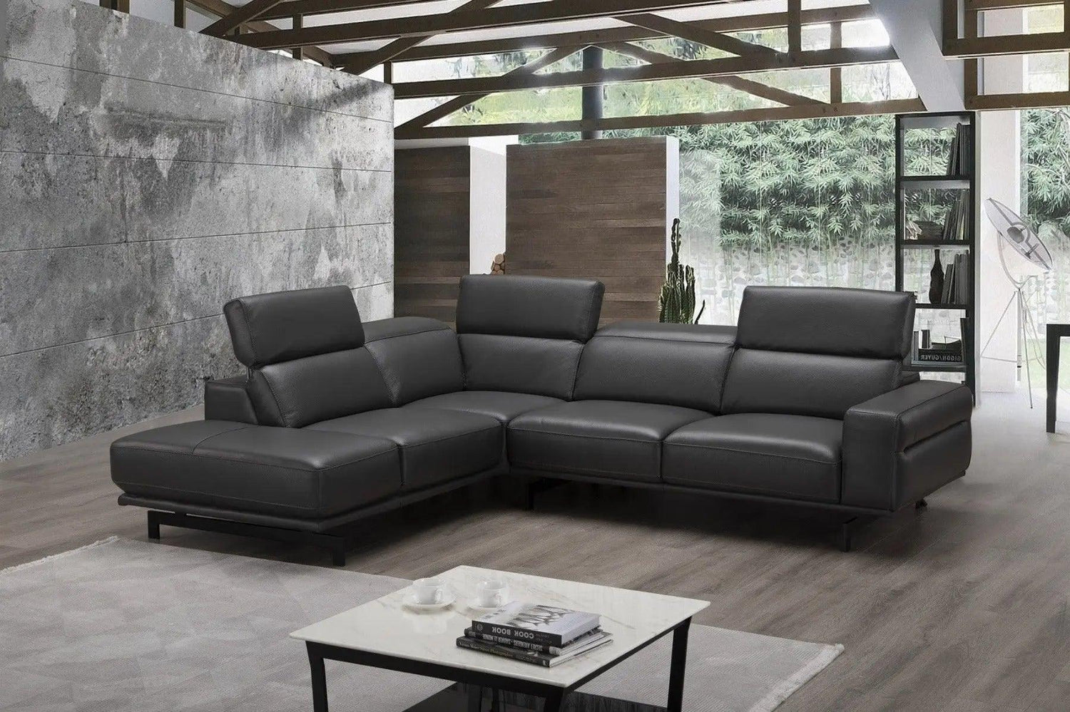 Davenport Leather Sectional | J&M | Home Elegance USA
