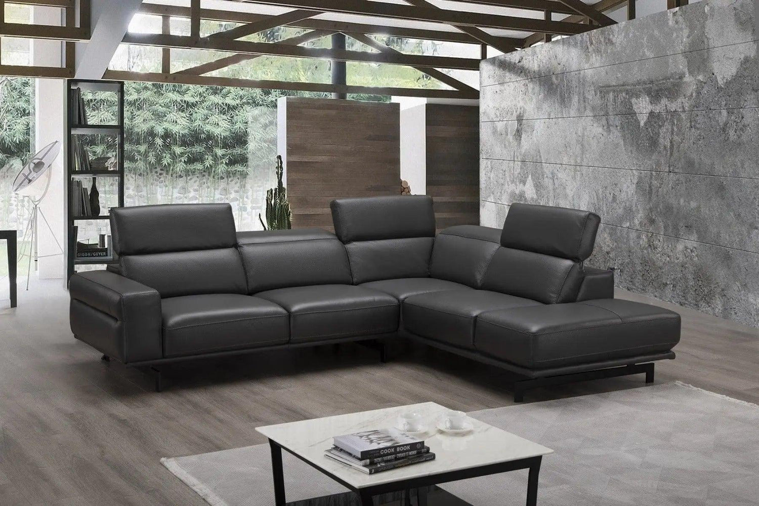 Davenport Leather Sectional | J&M | Home Elegance USA