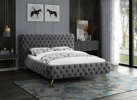 Delano Velvet Platform Bed by Meridian Furniture Meridian Furniture