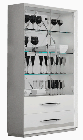 Carmen 2 Door White Curio - Carmen2Dcuriowhit | ESF