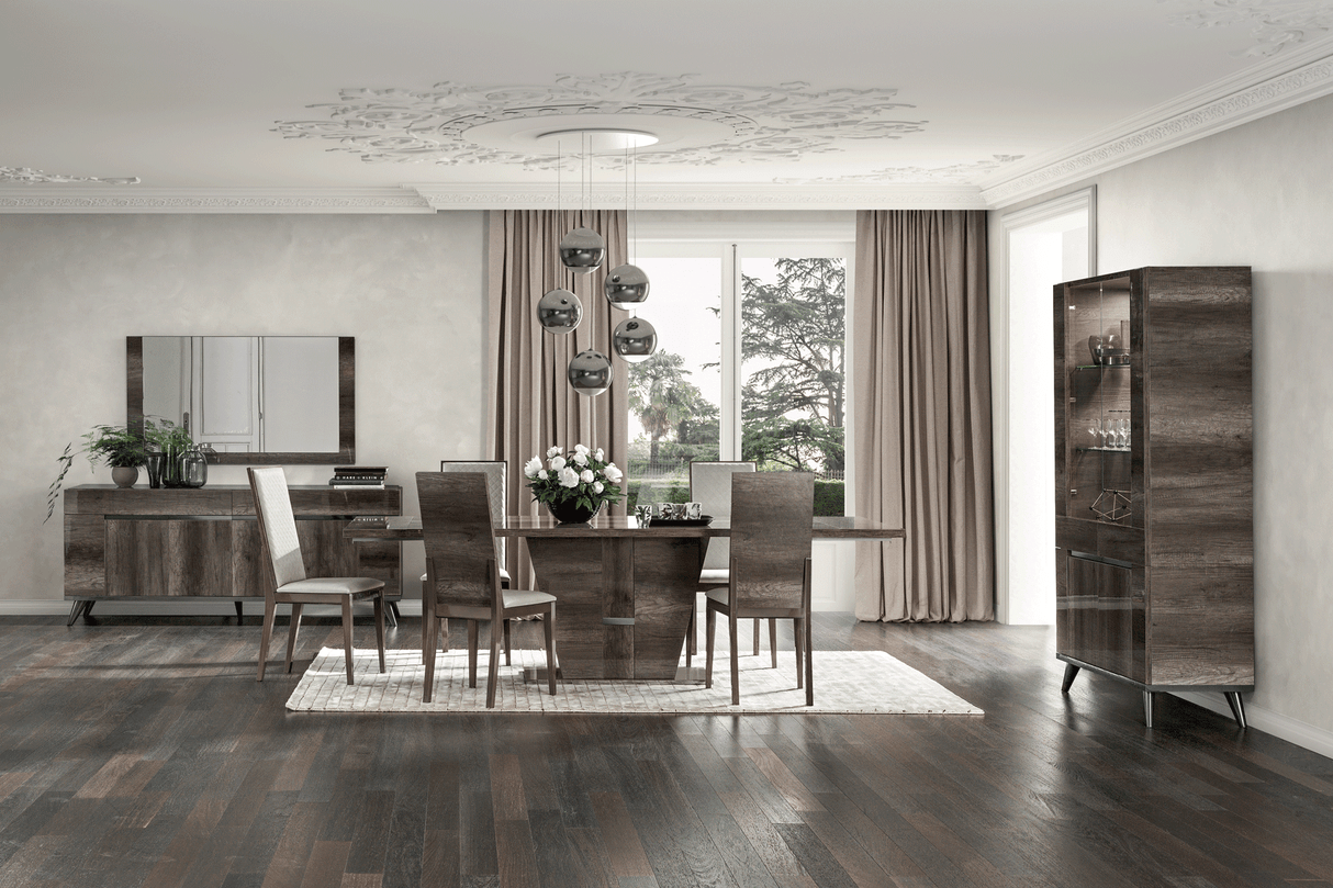 Esf Furniture - Medea 4 Door Buffet With Mirror - Medeabuffetmirror