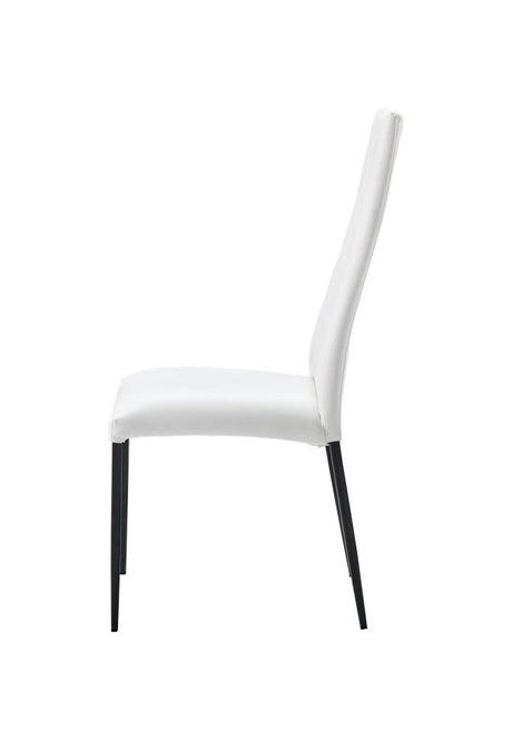 Extravaganza 2417 Marble Table White With 3405 White Chairs - 2417-3405-6Chair | ESF