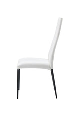 Esf Furniture - Extravaganza 2417 Marble Table White With 3405 White Chairs - 2417-3405-4Chair
