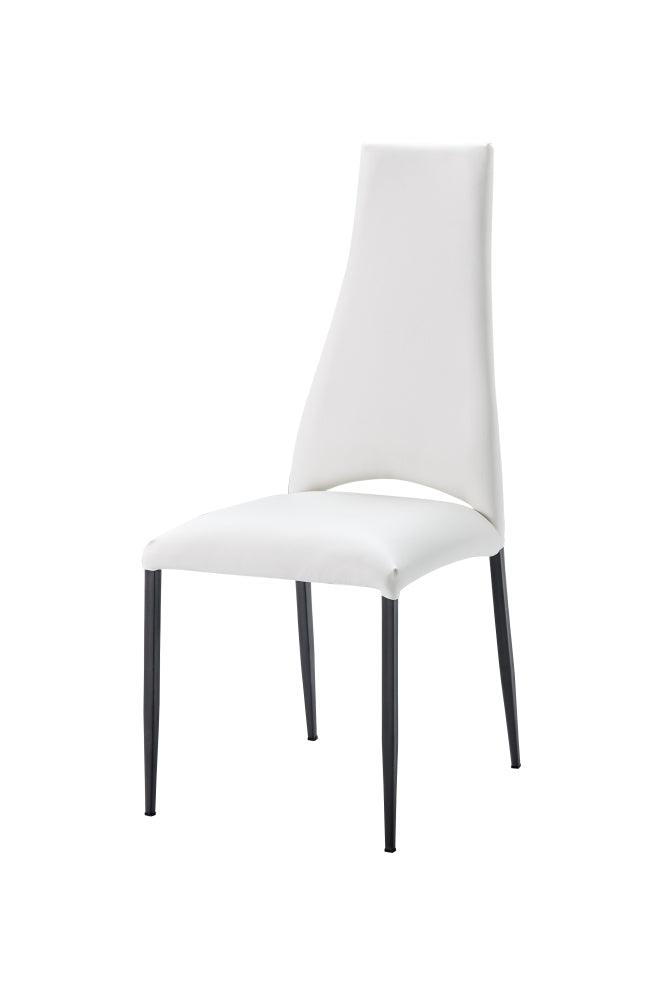 Esf Furniture - Extravaganza 2417 Marble Table White With 3405 White Chairs - 2417-3405-4Chair