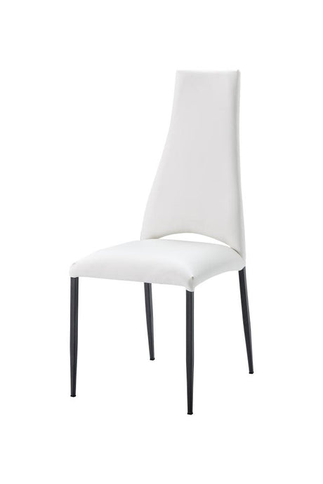 Extravaganza 2417 Marble Table White With 3405 White Chairs - 2417-3405-4Chair | ESF