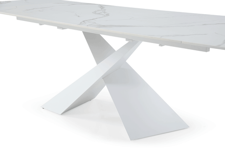 Extravaganza 9113 Dinning Table White W/Ext - 9113Dt | ESF