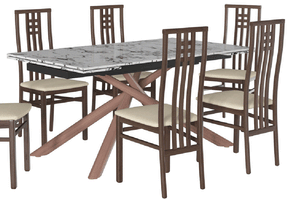 Extravaganza 9063 Dining Table With Scala Chairs - 9063-Scala-4Chair | ESF