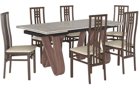 Extravaganza 9086 Dining Table With Scala Chairs - 9086-Scala-6Chair | ESF