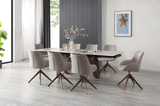 Esf Furniture - Extravaganza 9086 Dining Table With 1327 Swivel Chairs - 9086Table-1327-8Chair