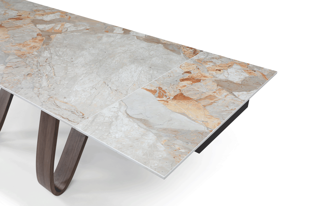 Esf Furniture - Extravaganza 9086 Dining Table With 1327 Swivel Chairs - 9086Table-1327-8Chair
