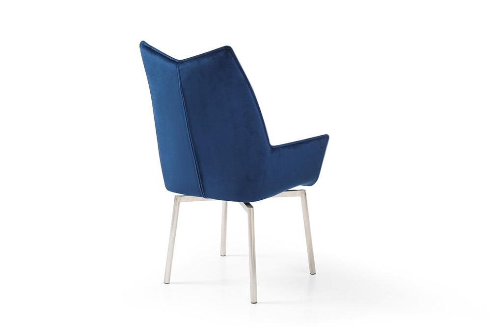 9188 Dining Table With 1218 Swivel Blue Chairs - 9188 - 1218 - 4Bluechair | ESF | Home Elegance USA