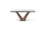 9188 Dining Table With 1218 Swivel Blue Chairs - 9188 - 1218 - 8Bluechair | ESF | Home Elegance USA