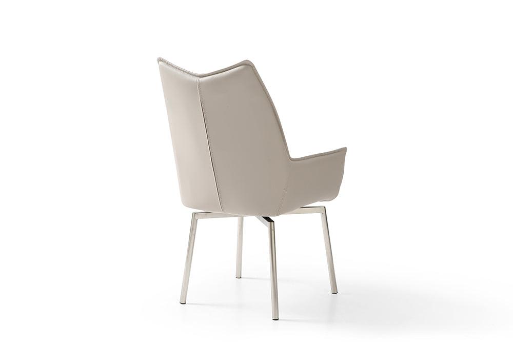 9188 Dining Table With 1218 Swivel Grey Taupe Chairs - 9188 - 1218 - 9Set | ESF | Home Elegance USA