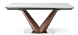 9188 Dining Table With 1218 Swivel Grey Taupe Chairs - 9188 - 1218 - 9Set | ESF | Home Elegance USA