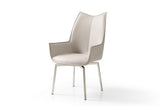 9188 Dining Table With 1218 Swivel Grey Taupe Chairs - 9188 - 1218 - 9Set | ESF | Home Elegance USA