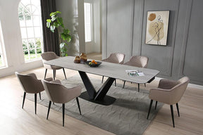 9189 Dining Table With 1218 Dining Chairs - 9189-1117-9Set | ESF