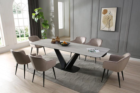 9189 Dining Table With 1218 Dining Chairs - 9189 - 1117 - 5Set | ESF | Home Elegance USA