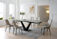 9189 Dining Table With 1239 Swivel Beige Chairs - 9189-1239-4Chair | ESF