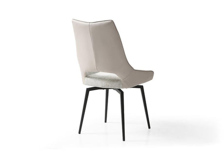 9189 Dining Table With 1239 Swivel Beige Chairs - 9189-1239-4Chair | ESF